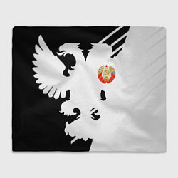 Плед флисовый СССР текстура герб, цвет: 3D-велсофт