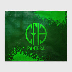 Плед флисовый Pantera - green gradient, цвет: 3D-велсофт