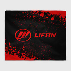 Плед флисовый Lifan - red gradient по-горизонтали, цвет: 3D-велсофт