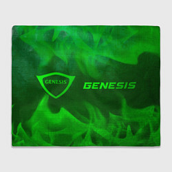 Плед флисовый Genesis - green gradient по-горизонтали, цвет: 3D-велсофт