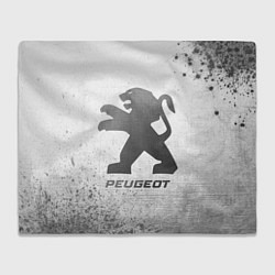 Плед флисовый Peugeot - white gradient, цвет: 3D-велсофт