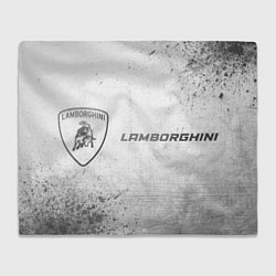 Плед флисовый Lamborghini - white gradient по-горизонтали, цвет: 3D-велсофт