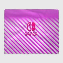 Плед флисовый Nintendo pink line, цвет: 3D-велсофт