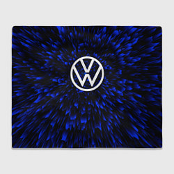 Плед флисовый Volkswagen blue energy, цвет: 3D-велсофт