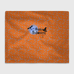 Плед флисовый Хэллоуин - луна, цвет: 3D-велсофт