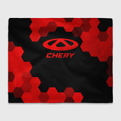 Плед флисовый Chery - red gradient, цвет: 3D-велсофт