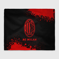 Плед флисовый AC Milan - red gradient, цвет: 3D-велсофт