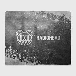 Плед флисовый Radiohead - grey gradient по-горизонтали, цвет: 3D-велсофт