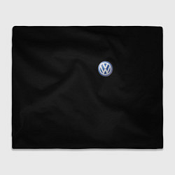 Плед флисовый Volkswagen logo auto, цвет: 3D-велсофт