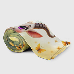 Плед флисовый Козлёнок на лугу, цвет: 3D-велсофт — фото 2