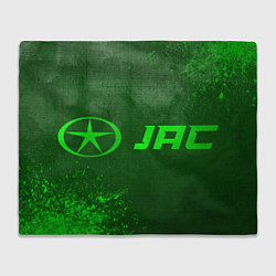 Плед флисовый JAC - green gradient по-горизонтали, цвет: 3D-велсофт