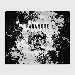 Плед флисовый Paramore - рок пес, цвет: 3D-велсофт