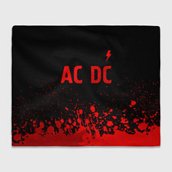 Плед флисовый AC DC - red gradient посередине, цвет: 3D-велсофт