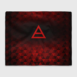 Плед флисовый Thirty Seconds to Mars red poly, цвет: 3D-велсофт