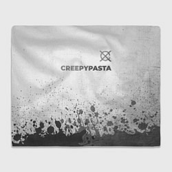 Плед флисовый CreepyPasta - white gradient посередине, цвет: 3D-велсофт