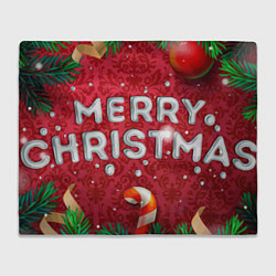 Плед флисовый Merry Christmas 2025, цвет: 3D-велсофт