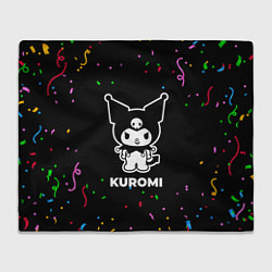 Плед флисовый Kuromi конфети, цвет: 3D-велсофт