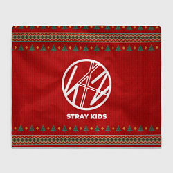 Плед флисовый Stray Kids new year, цвет: 3D-велсофт