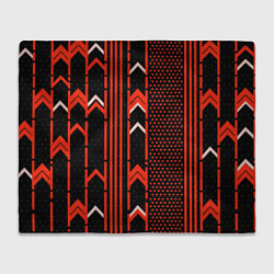 Плед флисовый Красные обои на чёрном фоне, цвет: 3D-велсофт