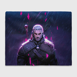 Плед флисовый Geralt - neon rain, цвет: 3D-велсофт