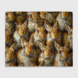 Плед флисовый Зайцы, цвет: 3D-велсофт