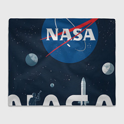 Плед флисовый NASA в космосе, цвет: 3D-велсофт