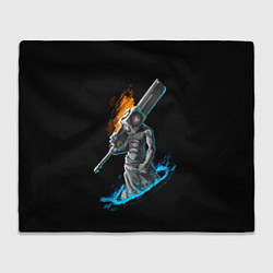 Плед флисовый Пирамидоголовый из Portal, цвет: 3D-велсофт