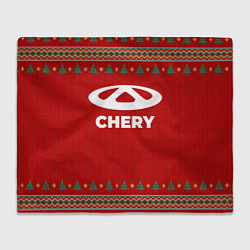 Плед флисовый Chery new year, цвет: 3D-велсофт