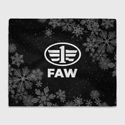 Плед флисовый Снежный FAW, цвет: 3D-велсофт