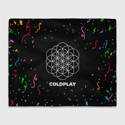 Плед флисовый Coldplay конфети, цвет: 3D-велсофт