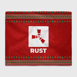 Плед флисовый Rust new year, цвет: 3D-велсофт