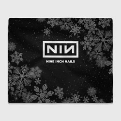 Плед флисовый Снежный Nine Inch Nails, цвет: 3D-велсофт