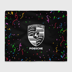 Плед флисовый Porsche конфети, цвет: 3D-велсофт