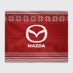 Плед флисовый Новогодний Mazda, цвет: 3D-велсофт