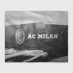 Плед флисовый AC Milan - grey gradient по-горизонтали, цвет: 3D-велсофт