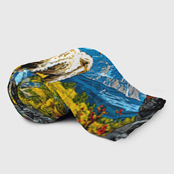 Плед флисовый Горный козел, цвет: 3D-велсофт — фото 2