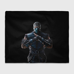Плед флисовый Mortal kombat - Sub Zero, цвет: 3D-велсофт