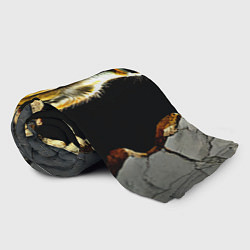 Плед флисовый Сурикат на черном, цвет: 3D-велсофт — фото 2