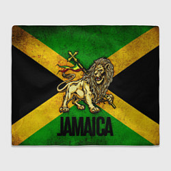 Плед флисовый Jamaica lion flag, цвет: 3D-велсофт