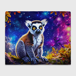 Плед флисовый Лемур и звездная ночь, цвет: 3D-велсофт