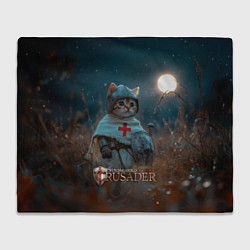 Плед флисовый Stronghold Crusader рыцарь котенок, цвет: 3D-велсофт