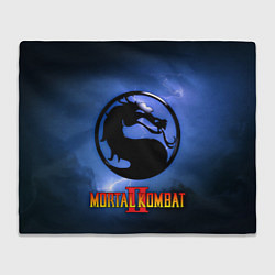 Плед флисовый Мортал комбат 2 - логотип, цвет: 3D-велсофт