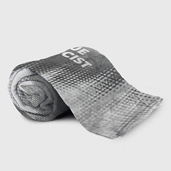 Плед флисовый Blue Exorcist - grey gradient посередине, цвет: 3D-велсофт — фото 2