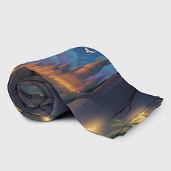 Плед флисовый Удивленный Гарри Поттер и сова, цвет: 3D-велсофт — фото 2