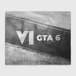Плед флисовый GTA 6 - grey gradient по-горизонтали, цвет: 3D-велсофт
