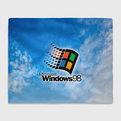 Плед флисовый Mindows 98 logo, цвет: 3D-велсофт
