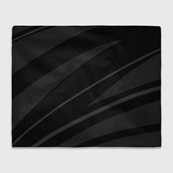 Плед флисовый Чёрный с серым абстракция полосы, цвет: 3D-велсофт