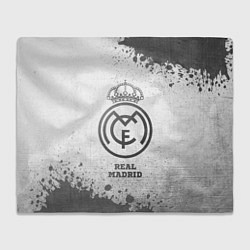 Плед флисовый Real Madrid - white gradient, цвет: 3D-велсофт