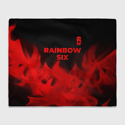 Плед флисовый Rainbow Six - red gradient посередине, цвет: 3D-велсофт