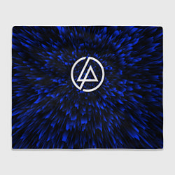 Плед флисовый Linkin Park blue energy, цвет: 3D-велсофт